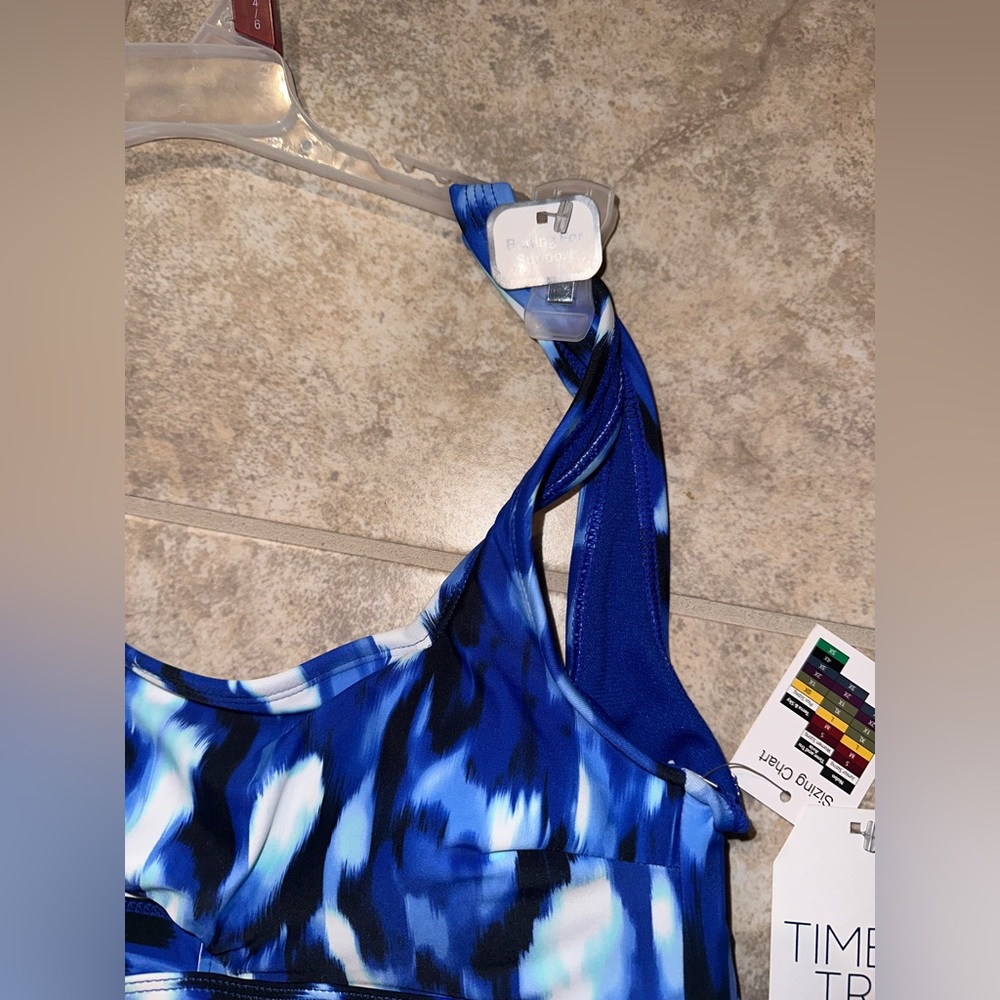NWT time and true MIX & MATCH SWIM TOP blue 🌊 
DEEPEST DYE size small - Picture 3 of 7